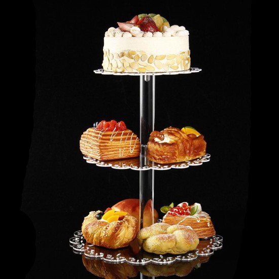 3 Tier Acrylic Cake Stand Storage Rack Dessert Display Holder Wedding Party Decorations