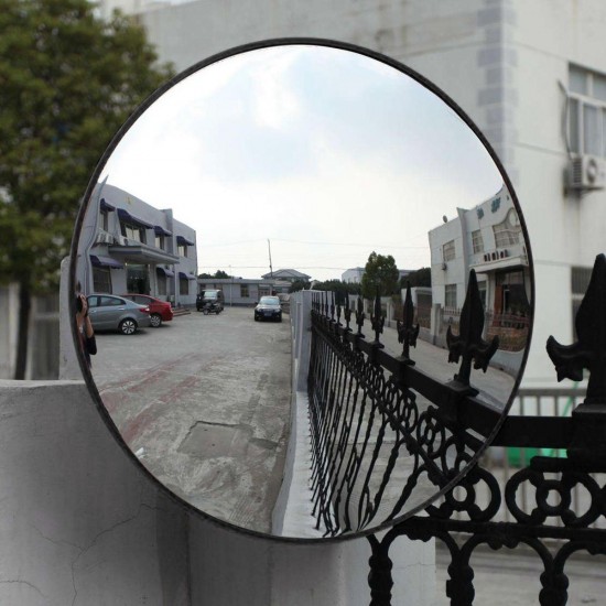 30cm Wide Angle Security Curved Convex Road Traffic Mirrors Safety Driveway