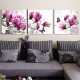 30x30cm 3Pcs Panel Framed Flower Canvas Wall Art Home Decor Modern Paintings Print Picture