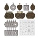 31Pcs/Set 5 Styles Pendant Trays Set DIY Jewelry Bezel Making Crystal Bracelet Pendant Silicone Resin Mould Jewelry Casting Molds Kit Vintage Base