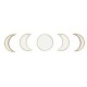 3/5 Pcs Moon Phase Mirror Nordic Acrylic Style Wooden Decorative Mirror Bedroom