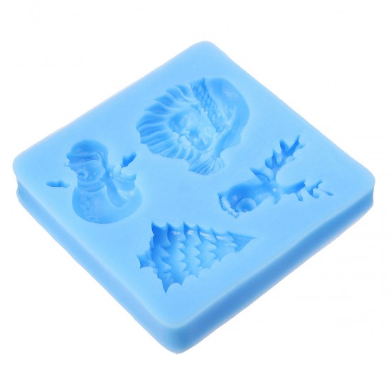 3D Christmas New Year House Silicone Fondant Mould Baking Chocolate Sugarcraft