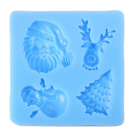 3D Christmas New Year House Silicone Fondant Mould Baking Chocolate Sugarcraft