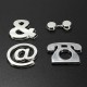 3D Self-adhesive Chrome Number Letter Symbol Sign Car Sticker