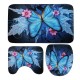 3Pcs/Set Different Sizes Washable Anti-Slip Bathroom Mat Shower Floor Toilet Rug Carpet