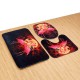 3Pcs/Set Flamingo Bathroom Set Pedestal Rug Lid Toilet Cover Bath Mat Carpet