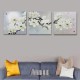 3pcs Frameless Magnolia Canvas Pictures Wall Art Home Print Picture Printing Set For Home Decorations