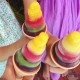 4-Cavity Frozen Ice Cream Pop Mold Popsicle Stick Juice Maker Lolly Mould Tray Kitchen DIY