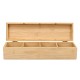 4 Compartment Section Tea Bamboo Box Storage Sugar Bag Organizer Container Gift