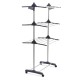 4 Floors Foldable Clothes Drying Rack With 4 Wheels For Indoor/Outdoor Use