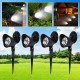 4 LED Solar Power Garden Lamp Spot Lights Outdoor Lawn Landscape Path Spotlight