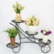 4 Tier Metal Shelves Flower Pot Plant Stand Display Indoor Outdoor Garden