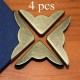 4 pcs Antique Corner Protector Corner for Notebook Scrapbooking Albums Menus Folders