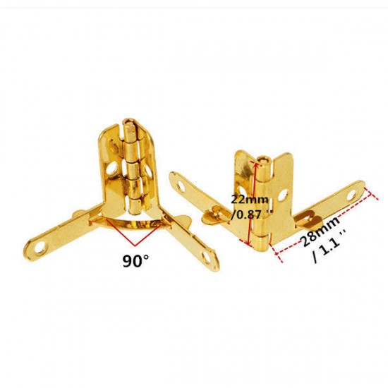 4 pcs Metal Box Quadrant Hinge Wooden box support hinge