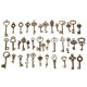 40Pcs Antique Vtg Old Look Ornate Skeleton Keys Lot Pendant Fancy Heart