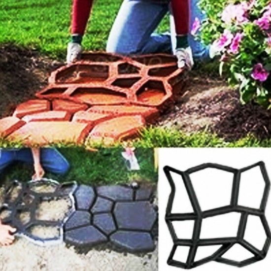 43*43cm Path Maker Mold Reusable Concrete Cement Stone Design Paver Walk Mould