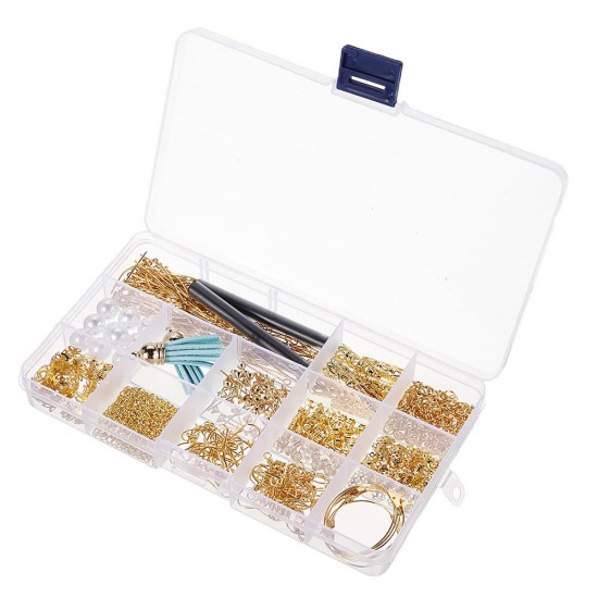 480Pcs Jewelry Making Kit DIY Earring Findings Hooks Beads Mixed Handcraft Accessories