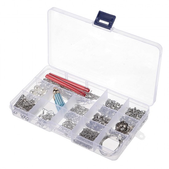 480Pcs Jewelry Making Kit DIY Earring Findings Hooks Beads Mixed Handcraft Accessories