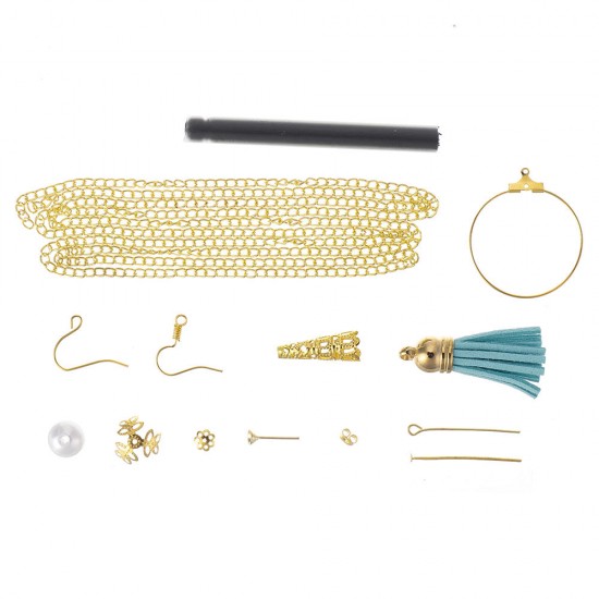 480Pcs Jewelry Making Kit DIY Earring Findings Hooks Beads Mixed Handcraft Accessories