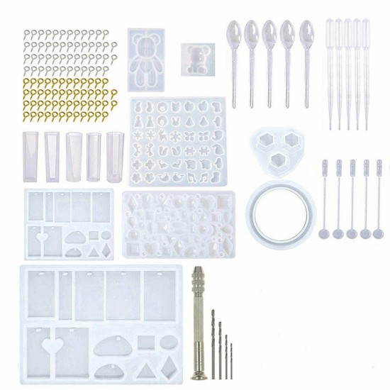 48/277pcs Resin Casting Molds Kit Jewelry Pendant Silicone Mould Making Craft