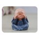 4PCS Auto Ornaments Micro Landscape Figurine Dolls Resin Small Statue Monk Statues Resin Car Desk Shelf Decorations