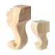 4Pcs 10/15cm European Solid Wood Carving Furniture Foot Legs Unpainted Cabinet Sofa Seat Feets