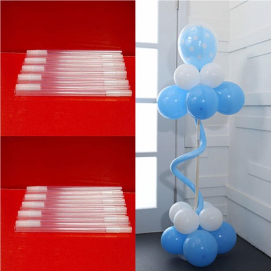 4pcs Clear Plastic Sticks Pole For Balloon Arch Column Base Stand Wedding Party Decorations