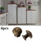 4pcs Retro Drawer Pull Handles Jewelry Case Cabinet Cupboard Knobs Mushroom Antique Flower Pattern Carve