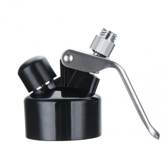 500ml Black Cream Butter Foam Whipper Coffee Dessert Cake Batter Dispenser Maker with Brush Nozzle