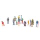 50Pcs 6 Sizes Painted Model People Figure Seated Passenger Kids Toys Gift