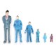 50Pcs 6 Sizes Painted Model People Figure Seated Passenger Kids Toys Gift