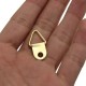 50Pcs Copper Triangle Photo Picture Frame Wall Mount Hook Hanger Ring