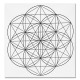 50x50cm Flower Of Life Crystal Grid Cloth Sacred Geometry Healing Tablecloth Beautiful Decorations