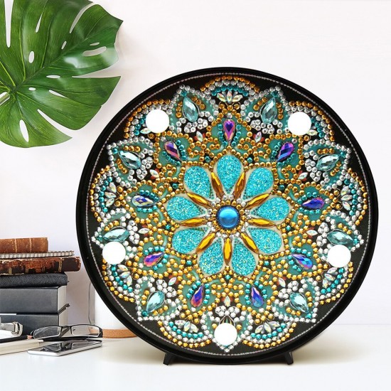 5D Diamond Painting Mandala Embroidery Full Special Shaped Drill LED Lamp light