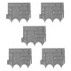 5PCS Plastic Garden Fence Panels Garden Fencing Lawn Edging Plant Border Fence