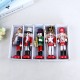 5Pcs 12CM Wooden Nutcracker Soldier Handcraft Walnut Puppet Christmas Decorations Gift