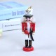 5Pcs 12CM Wooden Nutcracker Soldier Handcraft Walnut Puppet Christmas Decorations Gift