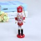 5Pcs 12CM Wooden Nutcracker Soldier Handcraft Walnut Puppet Christmas Decorations Gift