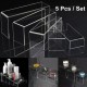 5Pcs Clear Acrylic Perspex Sturdy Jewelry Cupcake Dessert Display Riser Stand Showcase Decorations