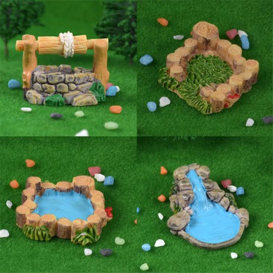 5Pcs DIY Resin Craft Antique Imitation Fairy Garden Home Miniature Decorations Micro Landscape