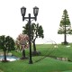 5Pcs Model Railway Train Lamp Post Street Light 1:100 HO Scale LED Scenery