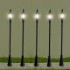 5Pcs/Set 1:100 HO Scale LED Model Post Street Garden Light Railway Train Lamps