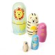 5Pcs/Set Matryoshka Animal Wooden Russian Doll Nesting Dolls Christmas Kids Gift Decorations