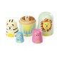 5Pcs/Set Matryoshka Animal Wooden Russian Doll Nesting Dolls Christmas Kids Gift Decorations