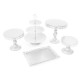 5Pcs/set Crystal Metal Cake Holder Cupcake Stand Plates Birthday Wedding Decorations