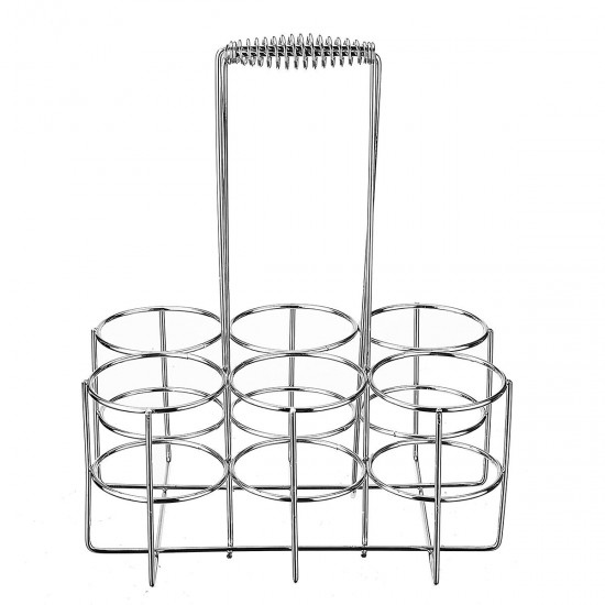 6 Bottles Metal WineLiquor Cabinet Storage Rack Stand Holder Bar Kitchen Display Decor