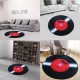 60/80/100/120cm Vinyl Record Printed Soft Fabric Round Floor Mat Carpet Room Area Bedroom Rug