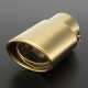 63mm Universal Gold Stainless Steel Car Rear Inlet Exhaust Muffler Tip Silencer