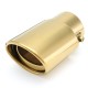 63mm Universal Gold Stainless Steel Car Rear Inlet Exhaust Muffler Tip Silencer