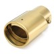 63mm Universal Gold Stainless Steel Car Rear Inlet Exhaust Muffler Tip Silencer